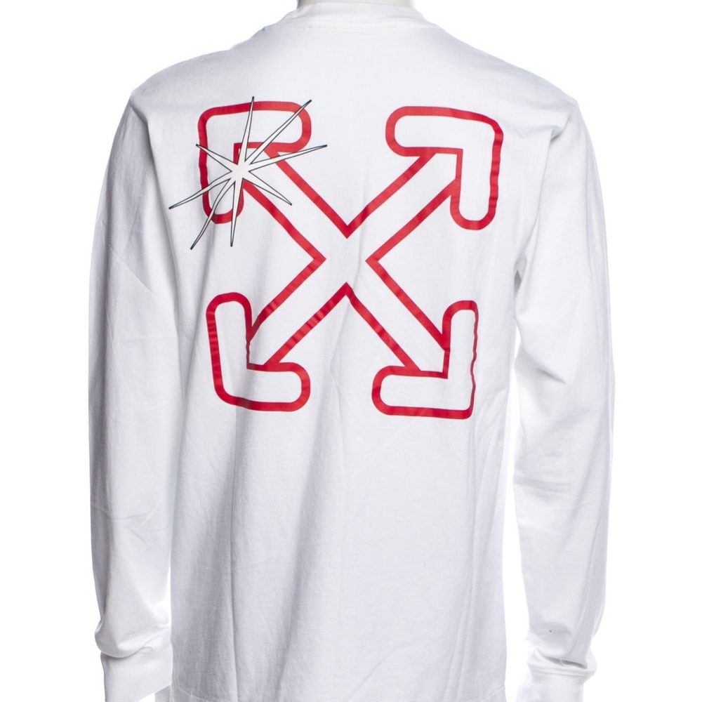 🔥 Off-White Starred Red Arrow L/S White Shirt XL